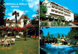 13650032 Ascona Lago Maggiore Albergo La Perla Liegewiese Pool Ascona Lago Maggi - Autres & Non Classés