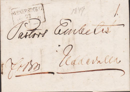 1849. SVERIGE. WENERSBORG 22 1 1849 On Fine Envelope To Uddevalle. Very Interesting Letter Inside Re A Wom... - JF545535 - ... - 1855 Voorfilatelie