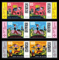 !a! GERMANY 2023 Mi. 3745-3747 MNH SET Of 3 Horiz.PAIRS W/ Right & Left Margins - Grimm Fairytales: Hans Im Glueck - Ungebraucht