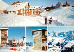 13685590 Stoos SZ Hotel Restaurant Alpstubli Terrasse Skipiste Panorama Stoos SZ - Sonstige & Ohne Zuordnung