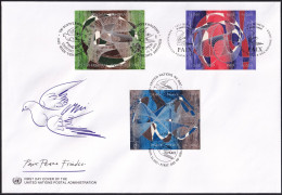 UNO NEW YORK - WIEN - GENF 1993 TRIO-FDC Frieden - Gemeinschaftsausgaben New York/Genf/Wien