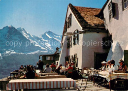 13642378 Grindelwald Berghotel Faulhorn Sonnenterrasse Mit Eiger Moench Und Jung - Sonstige & Ohne Zuordnung