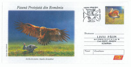 IP 2009 - 035a EAGLE, RABBIT, BUSTARD, Romania - Stationery - Used - 2009 - Postal Stationery