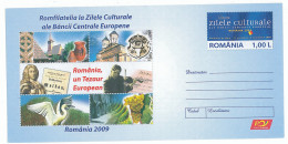 IP 2009 - 38 Frankfurt, Cultural Days Of The European Central Bank, Romania - Stationery - Unused - 2009 - Enteros Postales