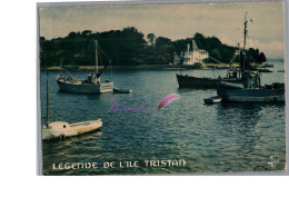 BRETAGNE - La Legende De L'ILE TRISTAN Histoire Au Dos Bateau Voilier  Carte Vierge  - Bretagne