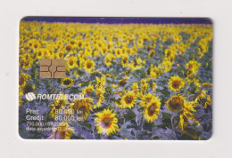 ROMANIA -  Sunflowers Chip  Phonecard - Roemenië