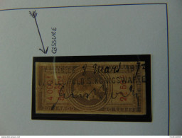 Très Belle Cassure Du Cadre Du N°. 35 Pour Effets De Commerce - Stamps