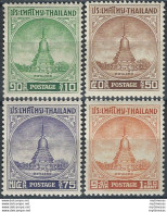 1956 Thailandia Dom Chedi 4v. MNH Yvert & Tellier N. 302/05 - Thaïlande
