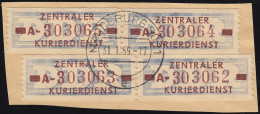 20-AI ZKD-Dienstpost 10 Pf: Vierfach Auf Briefstück MAGDEBURG SO 11 - 31.1.59 - Brieven En Documenten