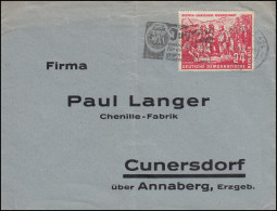 287 Dt.-Chines. Freundschaft 24 PF Als EF Auf Brief Werbe-O DRESDEN 19.8.1951 - Storia Postale