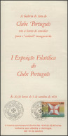 Brasilien Prospekt Ausstellung Club Portugal 1979,Marke Mit Flagge SSt Sao Paulo - Autres & Non Classés