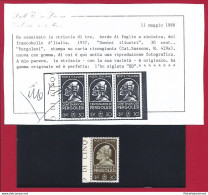 1937 Regno - N. 394a , Pergolesi Su Carta Ricongiunta,  MNH** Certificato E.Dien - Altri & Non Classificati