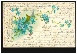 Blumen-AK Veilchenstrauß, GERA (REUSS) 1 M 20.5.1901 Nach OETZSCH-GAUTZSCH 21.5. - Autres & Non Classés