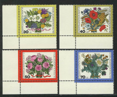 473-476 Wofa Blumensträuße 1974, Ecke U.l. Satz ** - Neufs