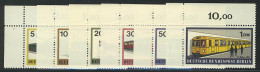 379-384 Schienenfahrzeuge 1971, Ecke O.l. Satz ** - Unused Stamps
