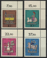 348-351 Wofa Zinnfiguren 1969, Ecke O.r. Satz ** - Nuevos