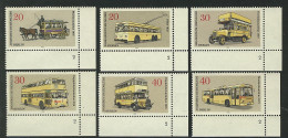 446-451 Berliner Verkehrsmittel Omnibusse 1972, FN2 Satz ** - Unused Stamps