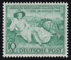 Bizone 108 Goethe 10 Pf. ** Postfrisch - Mint