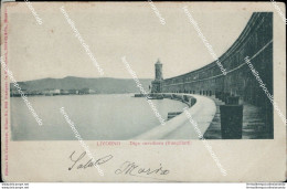 Am684 Cartolina Livorno Citta' Diga Curvilinea Inizio 900 - Livorno