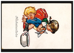 Humor-Ansichtskarte Kinder Nach Der Toilette: Nächstenliebe, Umgebraucht Um 1930 - Sonstige & Ohne Zuordnung