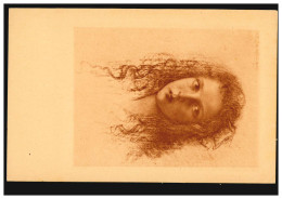 Künstler-Ansichtskarte W. Schachinger Mädchenkopf Mit Langen Haaren, Beschriftet - Ohne Zuordnung