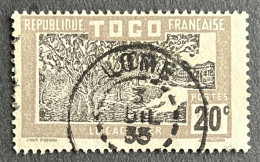 FRT0130U - Agriculture - Cocoa Plantation - 20 C Used Stamp - French Togo - 1924 - Usati