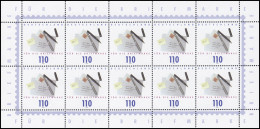 2148 Tag Der Briefmarke: Briefumschlag Und Schreibzeug - 10er-Bogen ** - 1991-2000