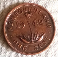 New Foundland 1942, 1 Cent, Km 18, Perfect, Agouz - Canada