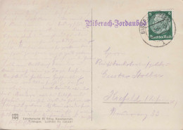 Landpost-Stempel Biberach-Jordanbad Auf Passender AK BIBERACH (RISS) 25.8.1934 - Covers & Documents