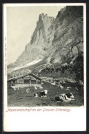 AK Grindelwald, Alpenlandschaft An Der Grossen Scheidegg  - Grindelwald