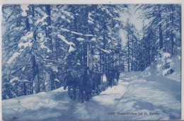 Postschlitten Bei Saint-Moritz Diligence Postale Attelage 1916 - Sankt Moritz