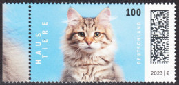 !a! GERMANY 2023 Mi. 3748 MNH SINGLE W/ Left Margin (b) - Pets: Cats - Nuevos