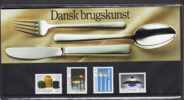 1991. DANMARK. Dansk Brugskunst Complete Set In Official Folder Never Hinged. (Michel 1006-1009) - JF544464 - Unused Stamps