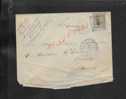 ESPAGNE ANCIENNE LETTRE SUR TIMBRE CACHET ETOILE &  BLEU ECT BARCELONA & CACHET PARIS : - Cartas & Documentos