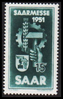 1951. SAAR. SAAR MESSE.  15 Fr. Hinged. (Michel 306) - JF544469 - Unused Stamps