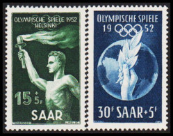 1952. Saar. Olympics Helsinki Complete Set NEVER Hinged. (MICHEL 314-315) - JF544471 - Nuovi