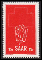 1952. SAAR. RED CROSS.  15 Fr. Never Hinged. (Michel 318) - JF544475 - Ongebruikt