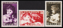 1953. SAAR. VOLKSHILFE.  Complete Set. NEVER Hinged. Beautiful Set.  (Michel 344-346) - JF544476 - Ongebruikt