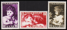 1953. SAAR. VOLKSHILFE.  Complete Set. NEVER Hinged. Beautiful Set.  (Michel 344-346) - JF544477 - Neufs