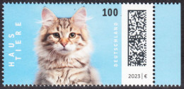 !a! GERMANY 2023 Mi. 3748 MNH SINGLE W/ Right Margin - Pets: Cats - Nuovi