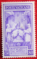 80 Cent Kroning Paus Pius XII Couronnement Du Pape Pie XII 1939 Mi 82 Yv 88 POSTFRIS / MNH ** VATICANO VATICAN VATICAAN - Neufs