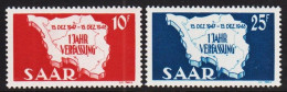 1948. SAAR. 1 JAHR VERFASSUNG Complete Set. NEVER Hinged.  (Michel 260-261) - JF544482 - Nuovi