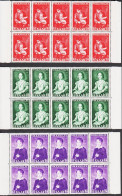 1954. SAAR. VOLKSHILFE.  Complete Set In 10-blocks. NEVER Hinged. Beautiful Set.  (Michel 354-356) - JF544491 - Unused Stamps