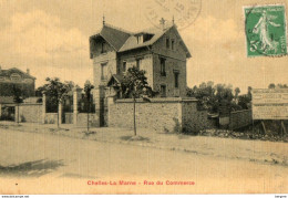 77. CPA - CHELLES LA MARNE - Rue Du Commerce - Villa - Pub Lolleslin Bois - Vente De Terrains Constructibles - 1916 - Chelles