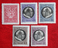 Paus Pius XII Pope 1940 Mi 84-88 Yv 90-94 POSTFRIS MNH ** VATICANO VATICAN VATICAAN - Ungebraucht