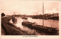 N°1038 W -cpa La Seine à Saint Denis -péniches- - Chiatte, Barconi