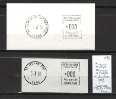 France - Taxe Par EMA - Essai De Machine Satas - 1984- 2 Piéces - 1960-.... Cartas & Documentos