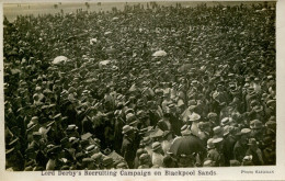 LANCS - BLACKPOOL - LORD DERBY'S RECRUITING CAMPAIGN ON SANDS RP  La4393 - Blackpool