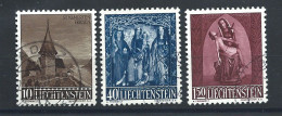 Liechtenstein N°324/26(FU) 1957 - Timbre De Noël - Gebraucht