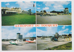 Aéroport Du Touquet Hélicoptère Avion Helicopter Airport British Caledonian Airplane - Aeródromos